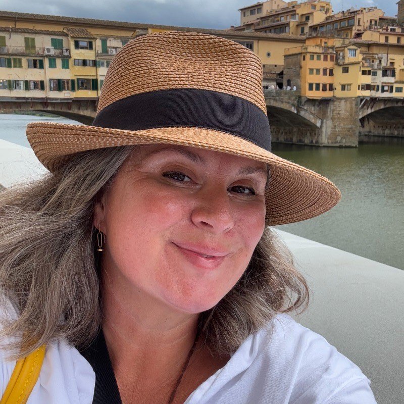 Megan Leary-Crist on the Ponte Vecchio, Florence
